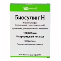 Биосулин Н сусп д/и 100МЕ/мл 3мл картр N5 <b>Биосулин Н сусп д/и 100МЕ/мл 3мл картр N5