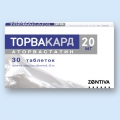 Торвакард тб п/о 20мг блист N10x3 <b>Торвакард тб п/о 20мг блист N10x3